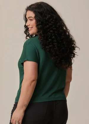 Malwee - Blusa Ampla em Moletinho Plus Verde Esmeralda - MALWEE