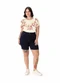Malwee - Blusa Ampla Floral Meia Malha Plus Off White - variação: Off White