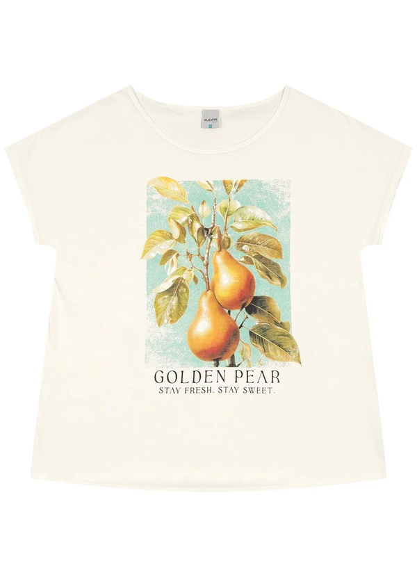 Malwee - Blusa Ampla Pear Plus Off White