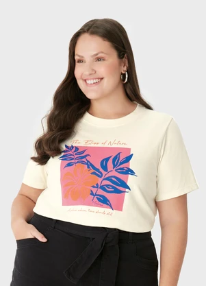 Malwee - Blusa Ampla The Bliss Of Nature PlusOff White - MALWEE