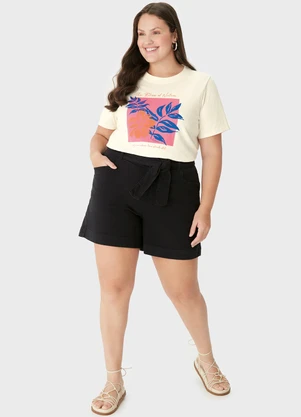 Malwee - Blusa Ampla The Bliss Of Nature PlusOff White - MALWEE