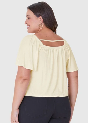 Malwee Plus - Blusa Areia Ampla em Viscolinho - MALWEE PLUS