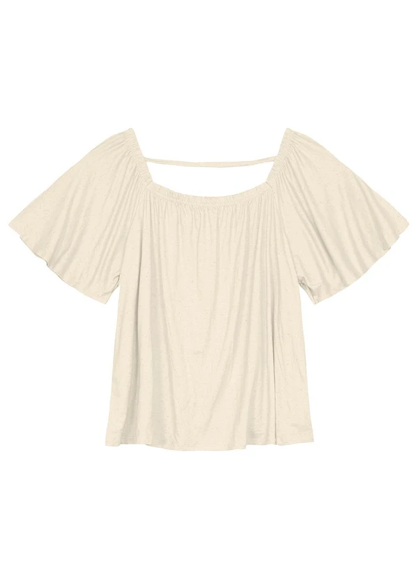 Malwee Plus - Blusa Areia Ampla em Viscolinho 7