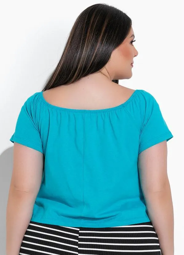 Marguerite - Blusa Azul Claro em Malha de Algodão 3