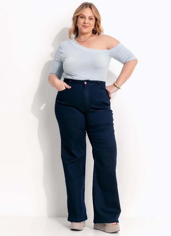 Marguerite - Blusa Azul Claro em Malha Suede 5