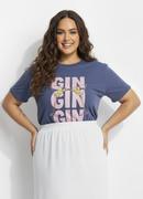 Blusa Azul em Algod�o