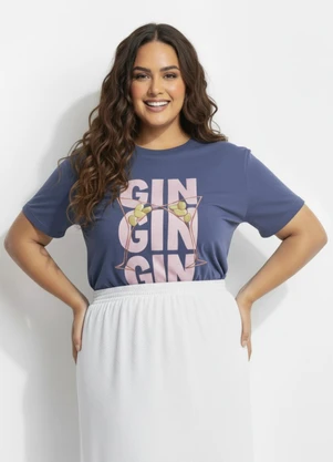 Marguerite - Blusa Azul em Algodão - MARGUERITE