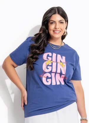 Marguerite - Blusa Azul em Algodão - MARGUERITE