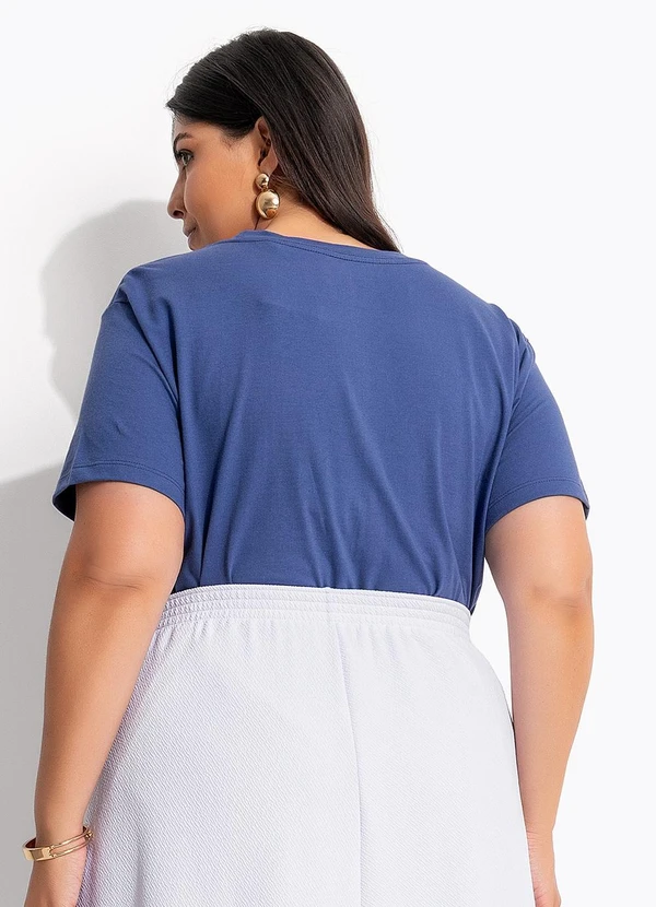 Marguerite - Blusa Azul em Algodão 7