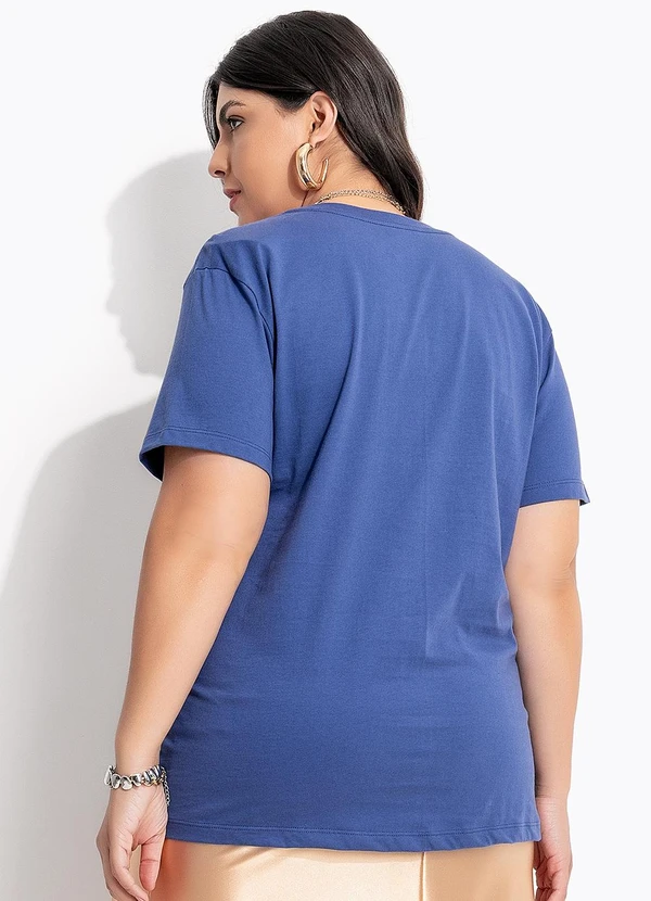 Marguerite - Blusa Azul em Algodão 2