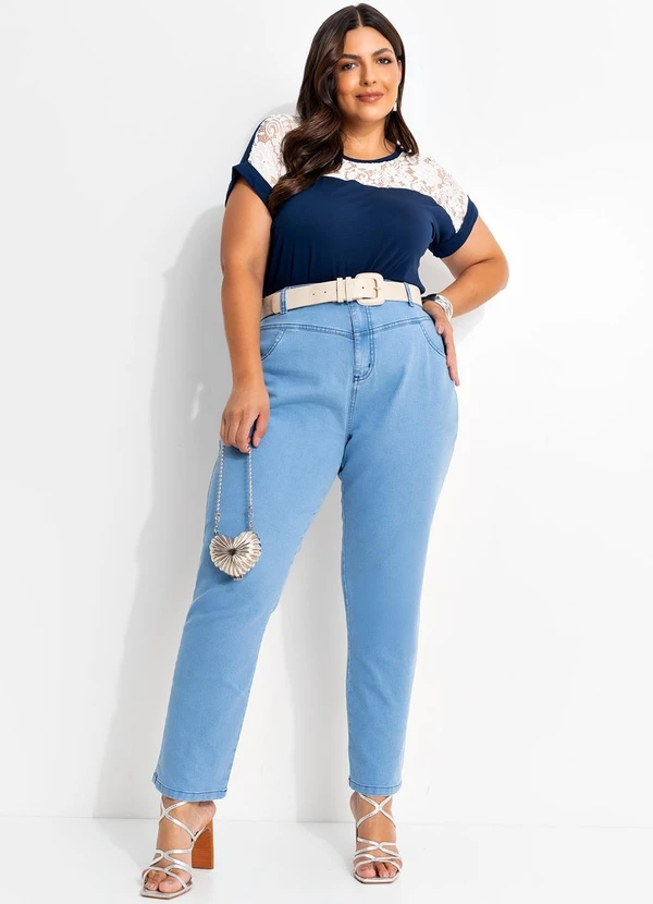 Marguerite - Blusa Azul Escuro em Malha de Viscose 5