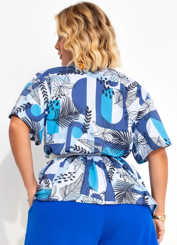 Marguerite - Blusa Azul Marinho em Malha com Elastano 3
