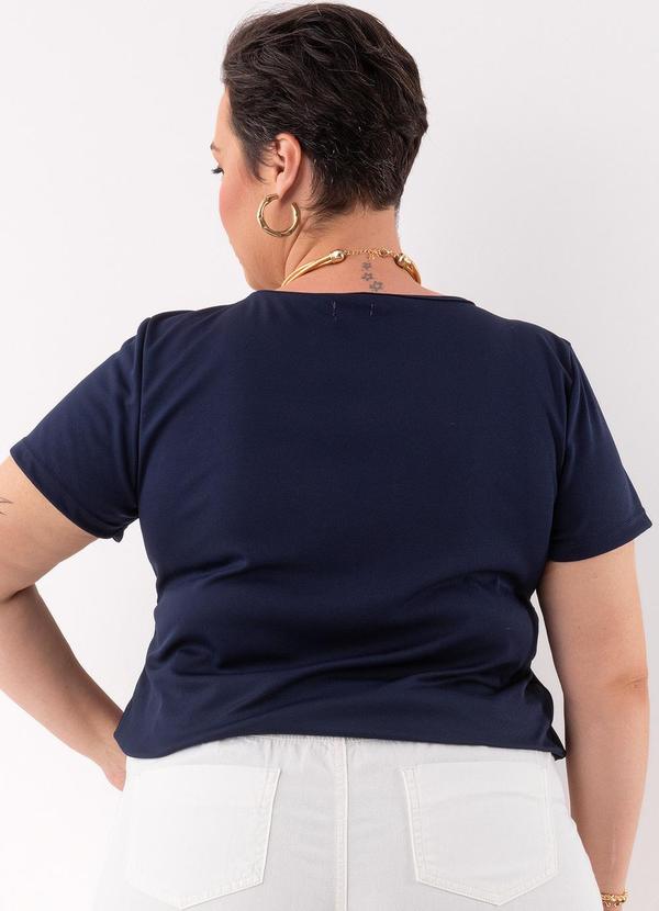 Marguerite - Blusa Azul Marinho em Malha de Poliéster 4