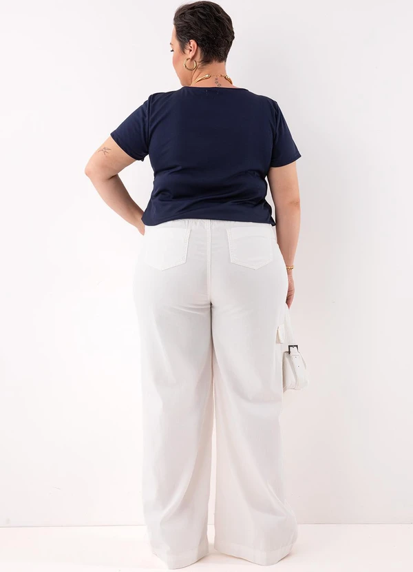 Marguerite - Blusa Azul Marinho em Malha de Poliéster 2