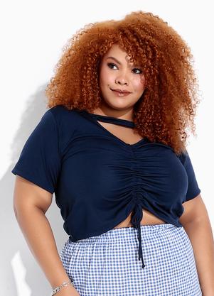 Blusa (Azul Marinho) em Malha