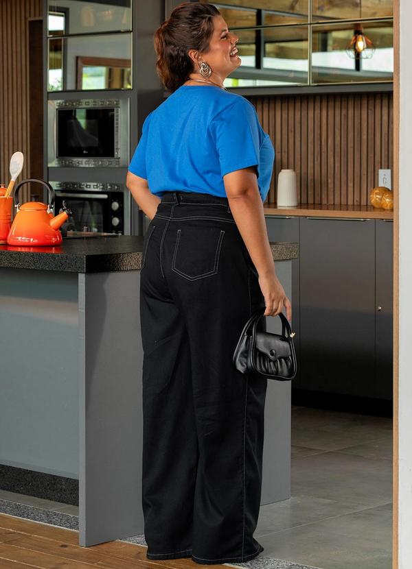 Marguerite - Blusa Azul Royal em Malha de Algodão 4