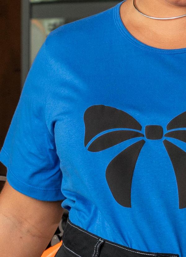 Marguerite - Blusa Azul Royal em Malha de Algodão 5