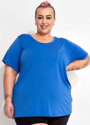 Marguerite - Blusa Azul Royal em Microfibra - Dry Fit Uv50+ - MARGUERITE