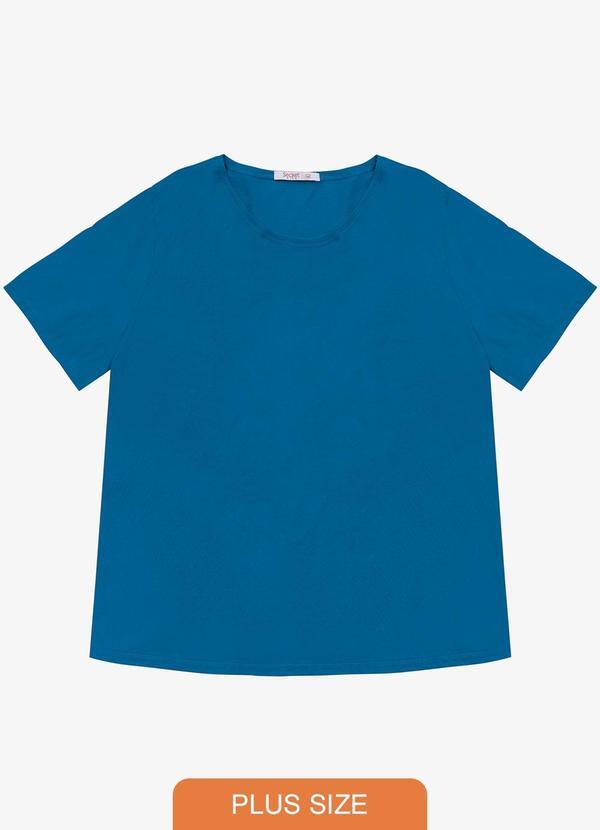 Secret Glam - Blusa Básica Plus Size Azul