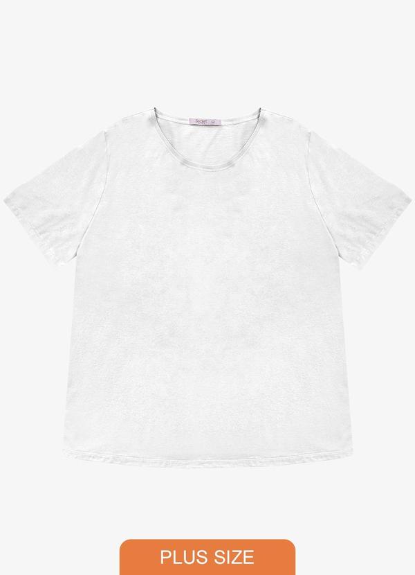 Secret Glam - Blusa Básica Plus Size Branco 1