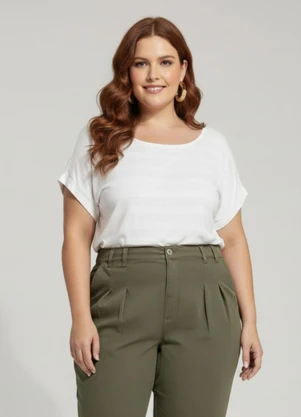 Marguerite - Blusa Bege em Canelado - MARGUERITE