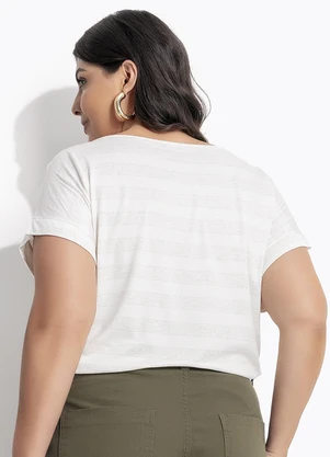 Marguerite - Blusa Bege em Canelado - MARGUERITE