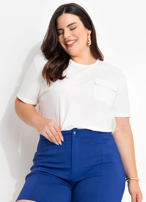 Marguerite - Blusa Bege em Malha de Algodão - MARGUERITE