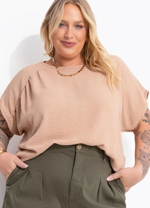 Marguerite - Blusa Bege em Tecido Leve - MARGUERITE