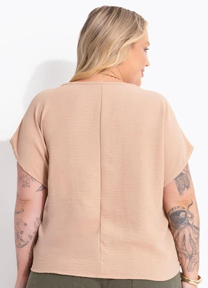 Marguerite - Blusa Bege em Tecido Leve - MARGUERITE