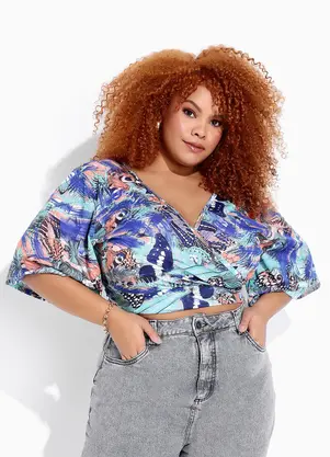 Marguerite - Blusa Borboleta Abstrata - MARGUERITE