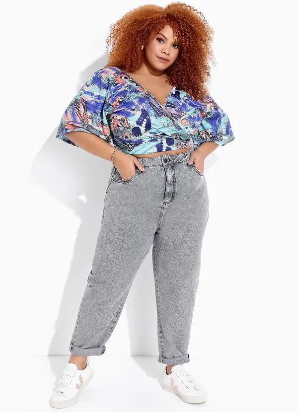 Marguerite - Blusa Borboleta Abstrata 3