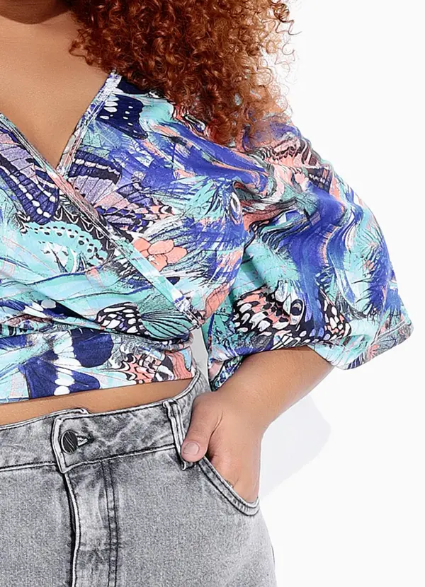 Marguerite - Blusa Borboleta Abstrata 5