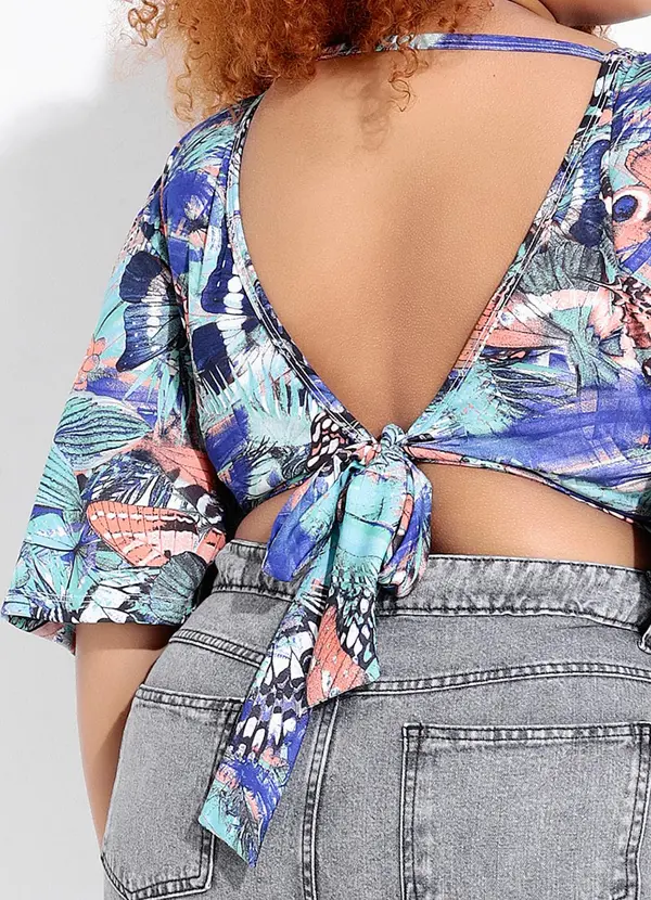 Marguerite - Blusa Borboleta Abstrata 6