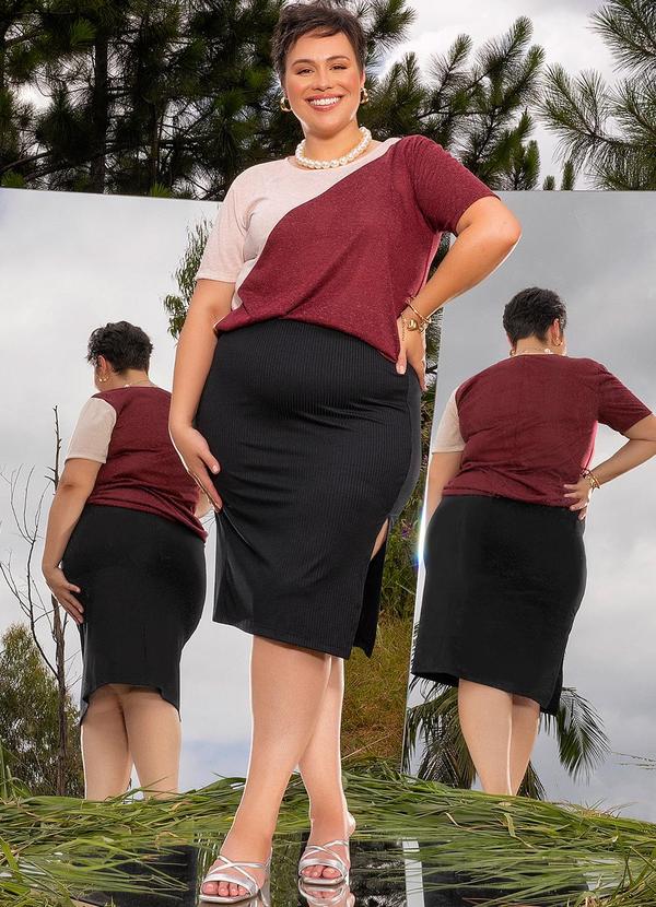 Marguerite - Blusa Bordô em Malha Botone 2