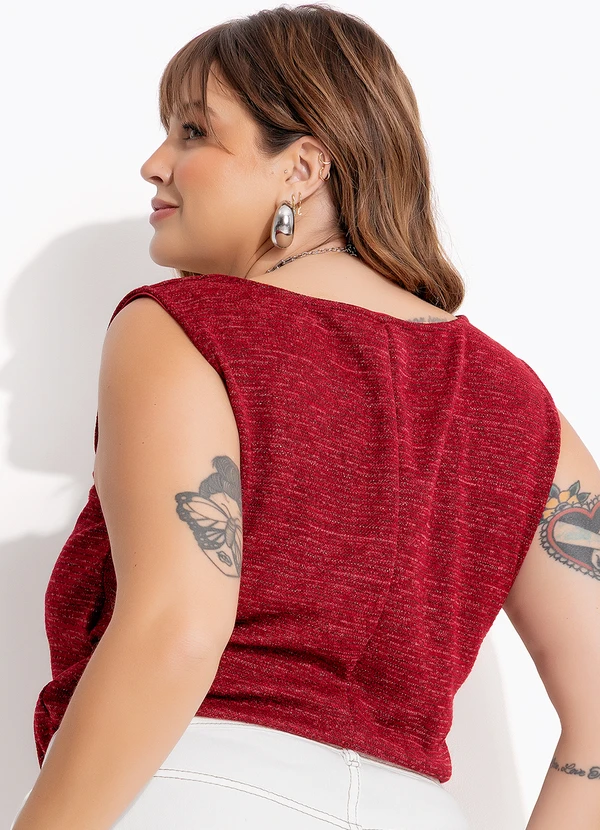 Marguerite - Blusa Bordô em Malha com Lurex 2