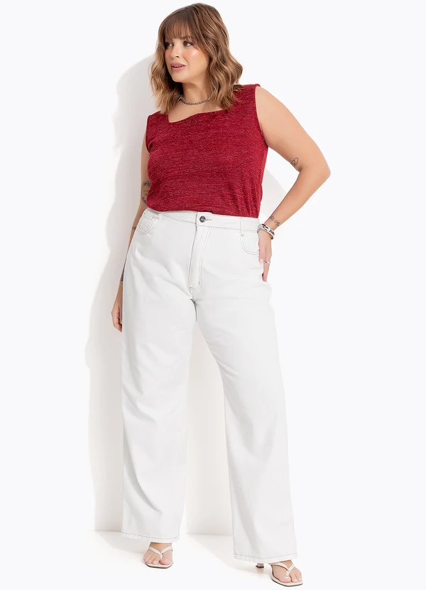 Marguerite - Blusa Bordô em Malha com Lurex 3