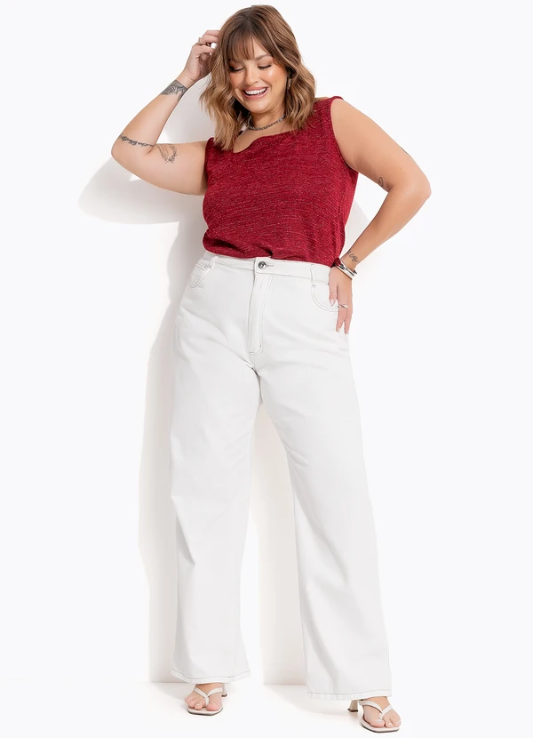 Marguerite - Blusa Bordô em Malha com Lurex 5