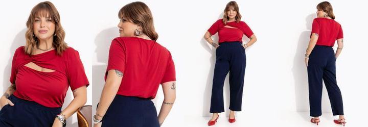 Blusa Bord� em Malha de Viscose