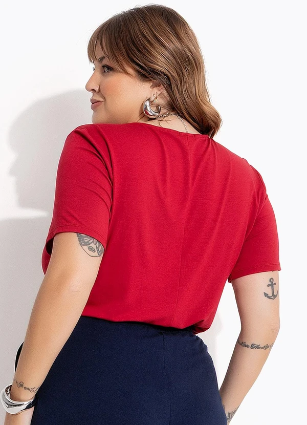 Marguerite - Blusa Bordô em Malha de Viscose 2