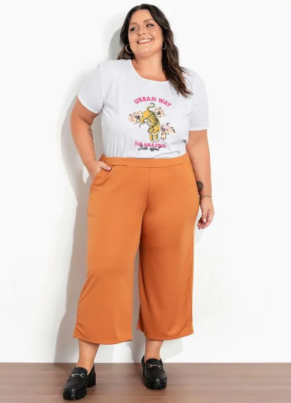 Marguerite - Blusa Branca com Estampa Localizada Plus Size 3