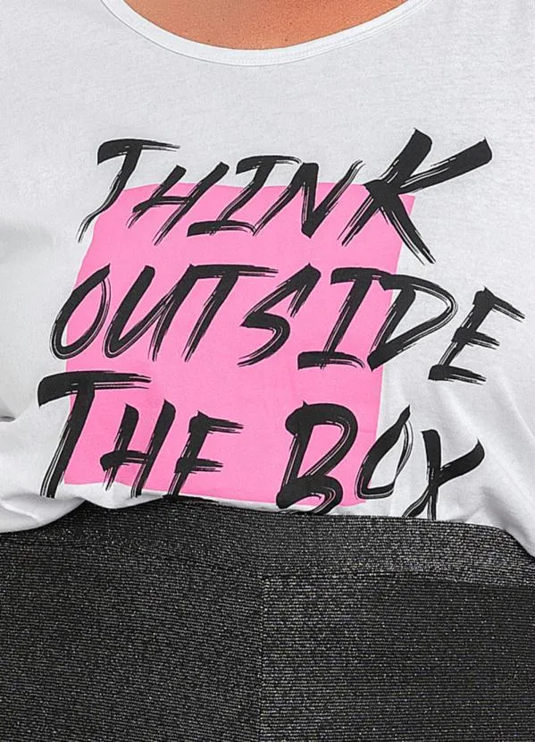 Marguerite - Blusa Branca com Estampa na Frente Plus Size 3