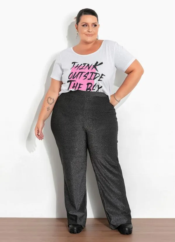 Marguerite - Blusa Branca com Estampa na Frente Plus Size 4