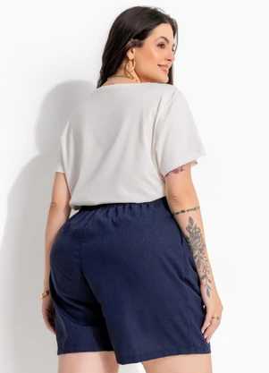 Marguerite - Blusa Branca em Malha com Bordados de Borboletas - MARGUERITE