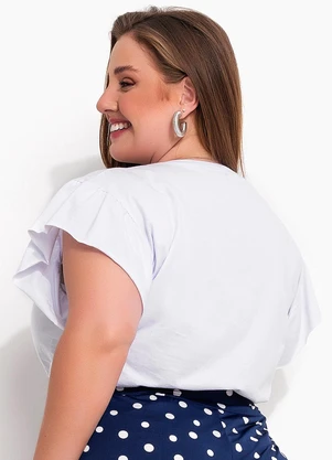 Marguerite - Blusa Branca em Malha de Algodão - MARGUERITE