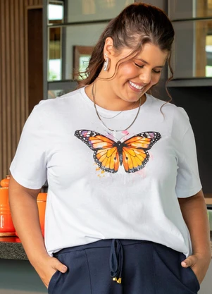 Marguerite - Blusa Branca em Malha de Algodão - MARGUERITE