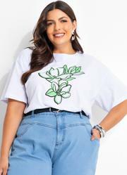 Blusa Branca em Malha de Algodo