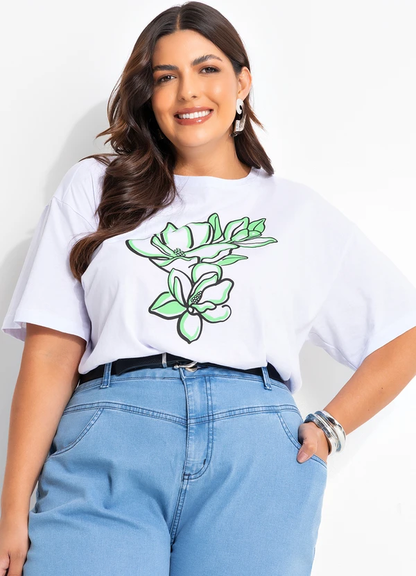 Marguerite - Blusa Branca em Malha de Algodão