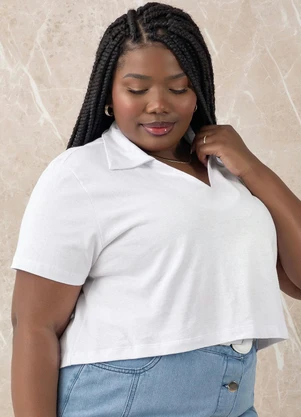 Marguerite - Blusa Branco em Malha de Algodão - MARGUERITE