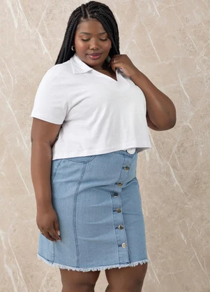 Marguerite - Blusa Branco em Malha de Algodão - MARGUERITE