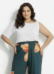 Blusa Branco em Malha de Algod�o